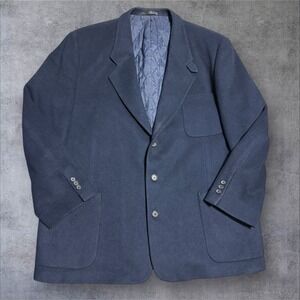 Vintage LL Bean Mens Blue Wool Insulated Sport Coat Blazer Jacket Size XL T USA